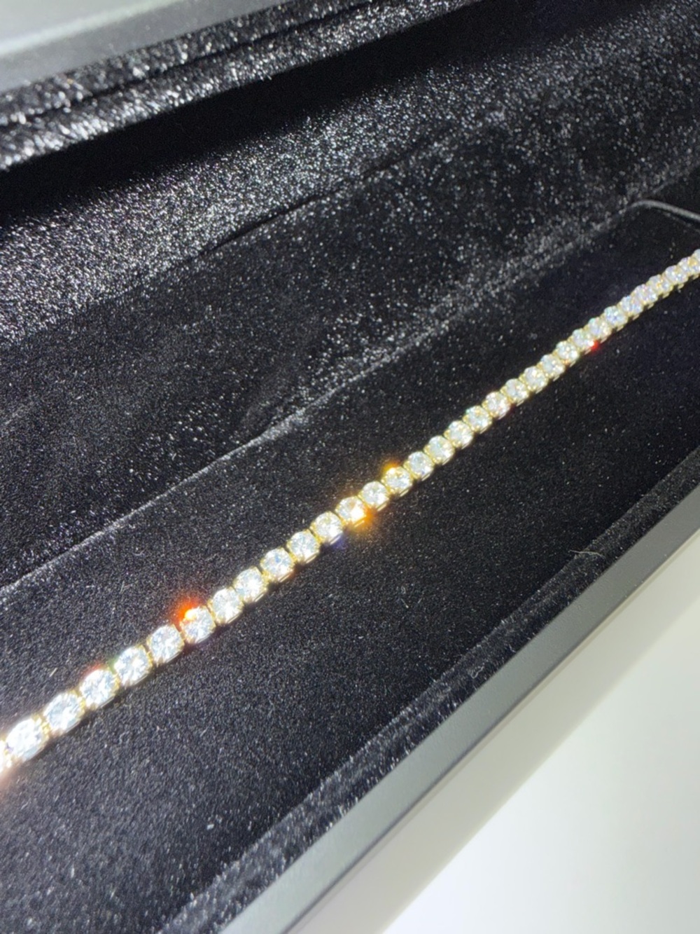 Gold Tennis Bracelet - 3mm - Picture 2 of 6